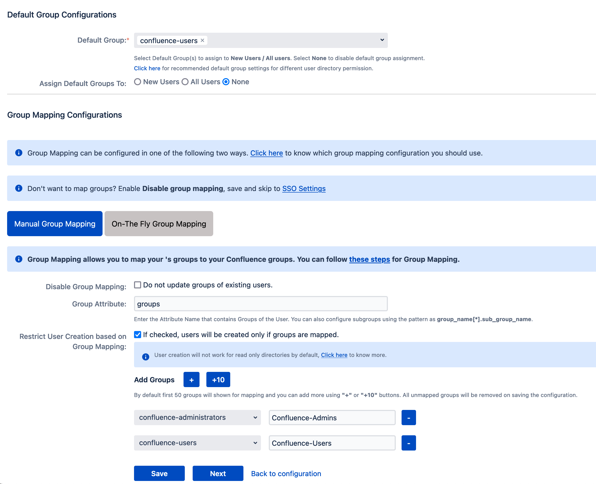 Confluence Group Mapping